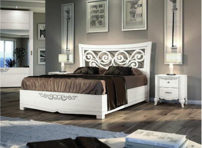 Doppelbett Bett Luxus Betten Holz Bettgestelle Bettrahmen Weiß Design Modern Neu